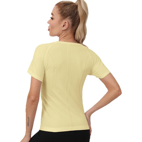 Alternative Exercise Short Sleeve Women's Summer Breathable Quick Dry Fitness T-Shirt Women's Round Neck Pilates Training Yoga Top