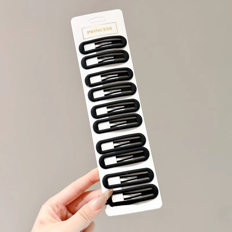 50 # マットブラック丸頭長方形10個パック