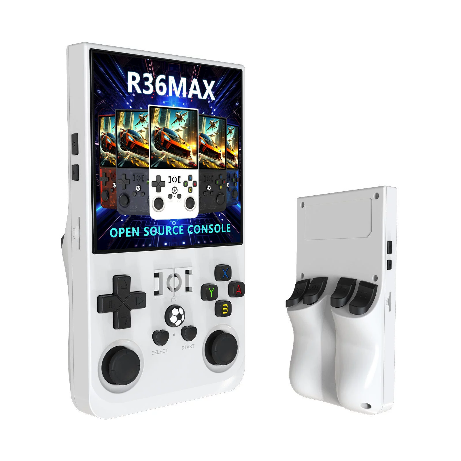 Кросс-граница R36MAX открытая игровая машина 4.0-дюймовый экран 3D большой экран GBA двойной джойстик уличная машина ностальгическая PSP игра