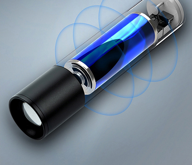 Telescopic Zoom Flashlight T6/Q5 Aluminum Alloy Outdoor Lighting Gift USB Charging Cycling Flashlight Rechargeable