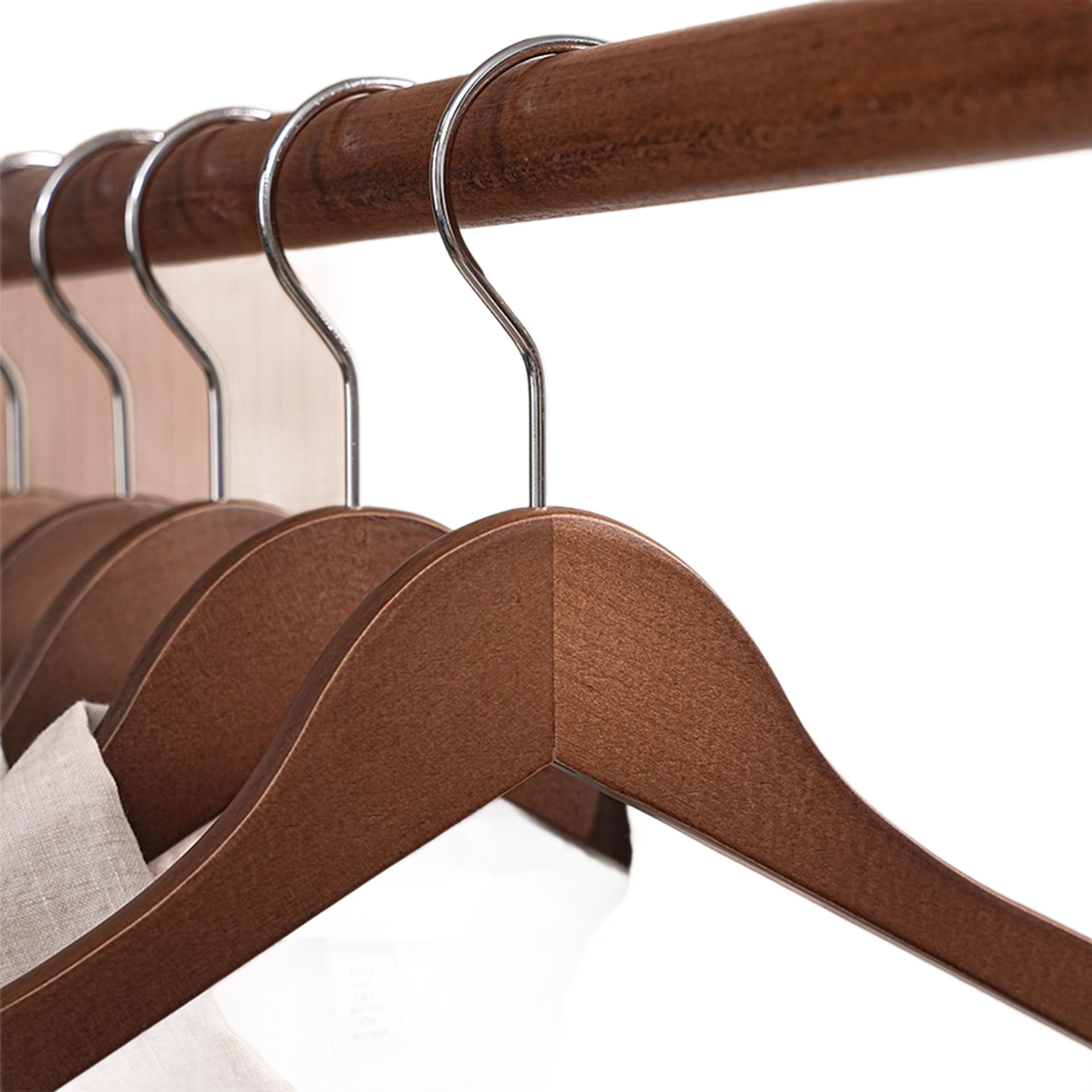 Percha de madera ropa de madera doméstica ropa de madera sólida tienda de ropa antideslizante sin marcas ropa de mujer especial pantalones colgantes al por mayor