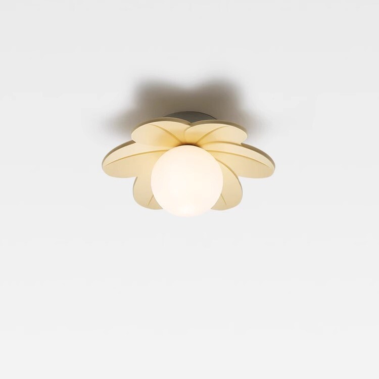 Cream Style Corridor Entrance Ceiling Lamp Nordic Modern Simple Cloakroom Balcony Internet Celebrity Flower Personalized Average Lamp