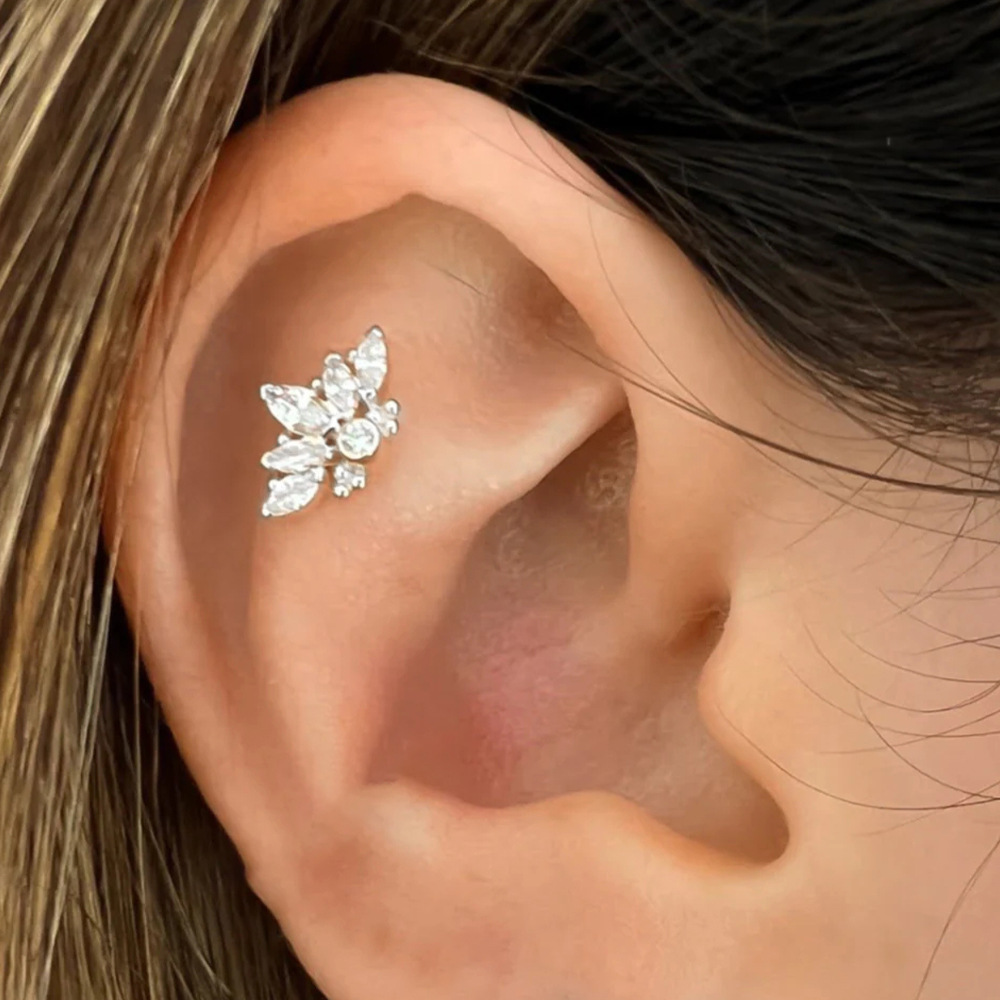 2g Weight Zircon Inlay Material Ear Studs Classification 1 Piece Quantity Daily Occasion 925 Sterling Silver Material Geometric Pattern Women's Gender Plating Design Simple Style Style 1 Piece Ear Cartilage Rings & Studs Simple Style Geometric 925 Sterling Silver Plating Zircon 61