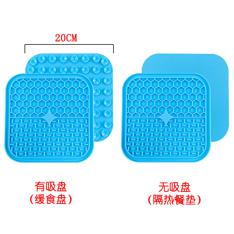 Estera de lamido de mascotas con ventosa perro antiestrangulador dispensador de comida lenta Slow Food Bowl gato y perro placa estera de comida lenta estera de silicona para perros