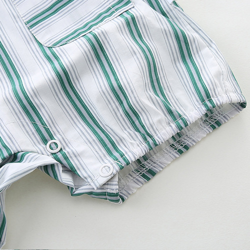idea new summer style baby boys and girls cute striped jumpsuit suspender short-sleeved baby rompers 2802