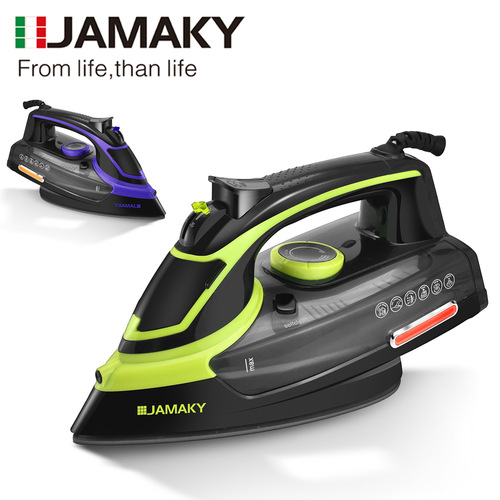 JAMAKY Household Handheld Steam Iron, Dual-Purpose Dry and Wet Iron, 2000W High Power Quick Wrinkle Removal