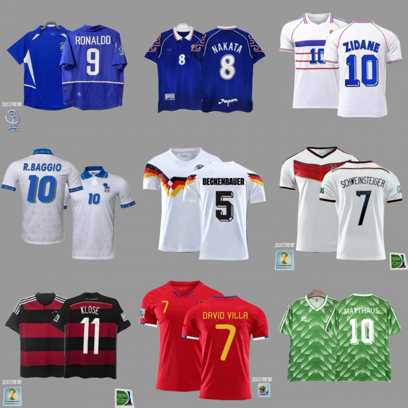 Retro Classic Nostalgic Replica Thai Version Jersey Game Training Suit Football World Cup Sportswear