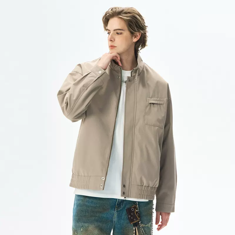 OOTD跨境欧美夹克男春秋百搭休闲运动户外防风潮牌情侣上衣外套