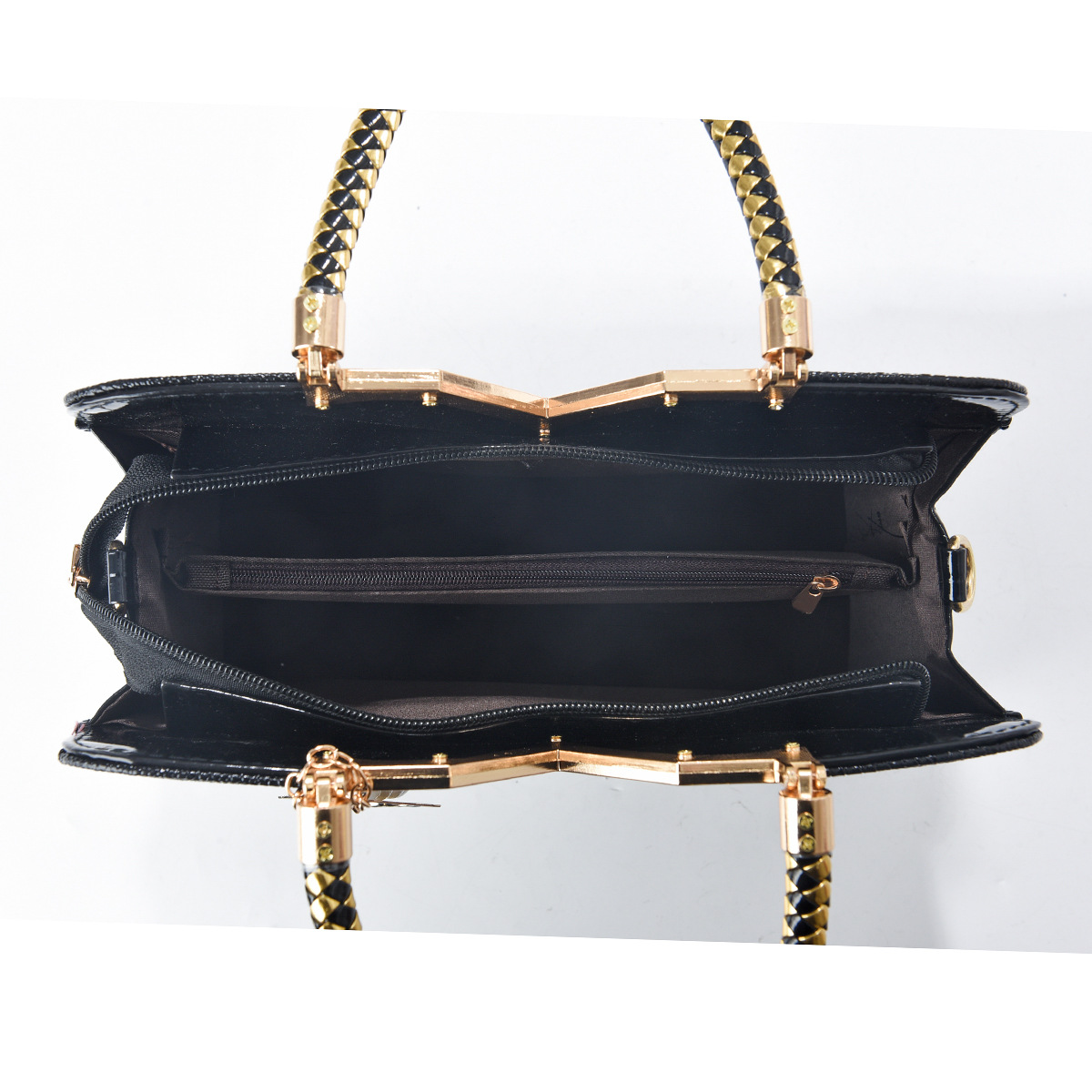 Bolsa de mano comercio exterior patrón de cocodrilo bolso de mensajero de hombro de cuero brillante Taizhou bolso de mujer calidad fabricante al por mayor bags