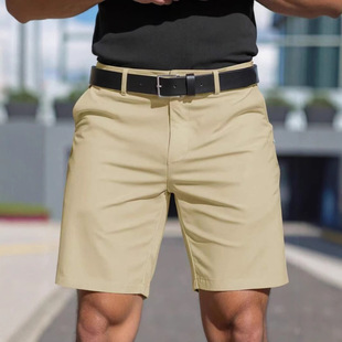 Cross-border Men's Solid Color Shorts Men's Business Sports Pants