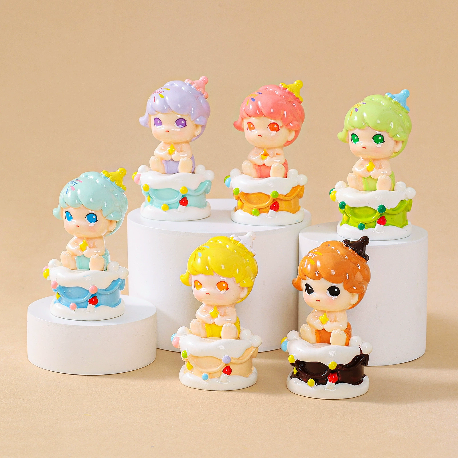Niche cute Didi birthday cake cute doll live broadcast pairing blind bag desktop decoration ornaments high-end sense