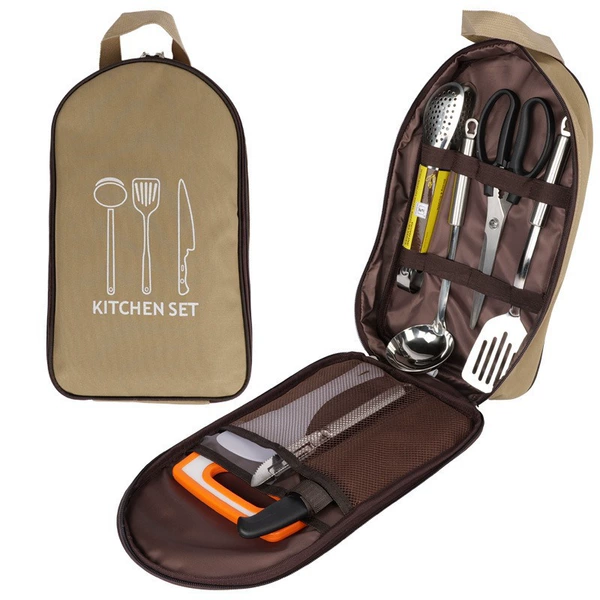 Beige kitchenware, set