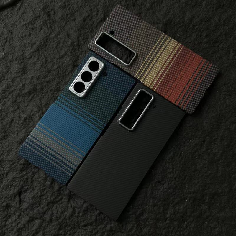 Axis Kevlar Samsung W25 aramid fiber material moon blue Samsung W25 ultra-thin mobile phone protective cover