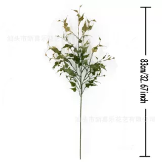 跨境亚马逊仿真单枝绿萝叶绿植室内婚礼路引长枝插花装饰摆件绿植