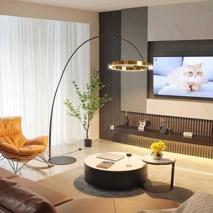 Italian Light Luxury Fishing Lamp Living Room Bedroom Study Floor Lamp Modern Art Vertical Floor Lamp Advanced Sense Floor Lamp