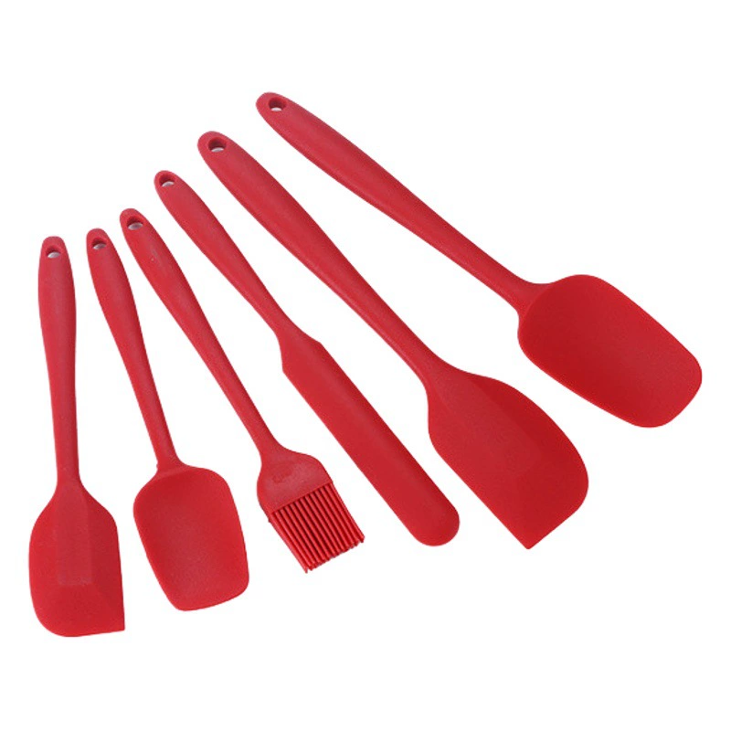 Силиконовая кухонная посуда, скребок, масляная щетка, барбекю, все включено, силиконовые кухонные принадлежности, костюм из 6 инструментов для выпечки
