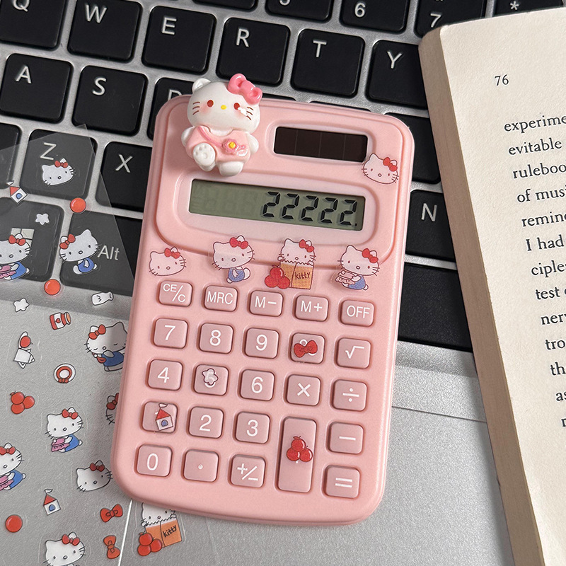 Calculadora de dibujos animados lindo creativo estudiante cultura de oficina producto de alto valor mini computadora portátil al por mayor