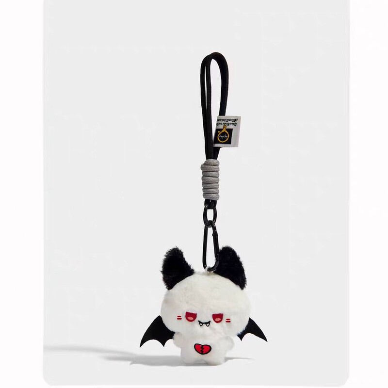 Quirky Little Ghost Demon Wing Pendant Cute Plush Doll Bag Charm Ins-Style Keychain
