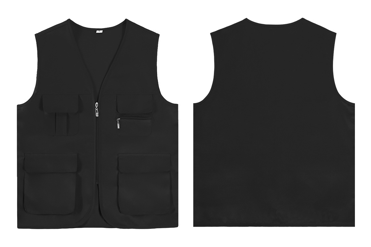 Multi-Bolsillo de una sola capa-Negro