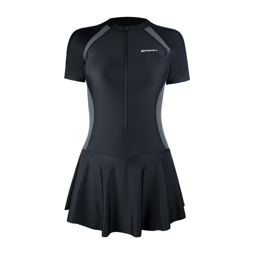  New One-piece Swimsuit Women's Student Belly Covering Plus Size Swimsuit Women's Hot Spring Conservative Swimwear Wholesale