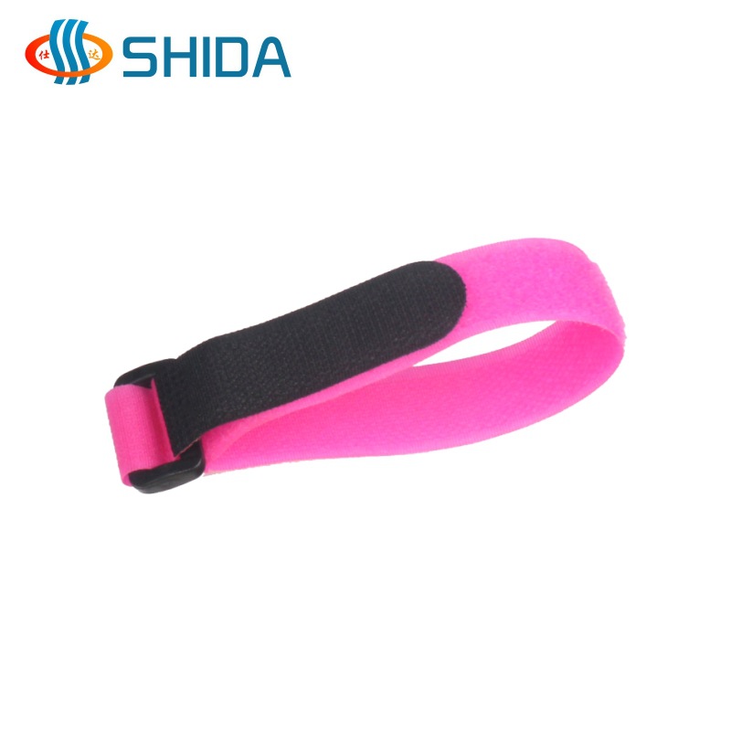 Shida hebilla inversa cinta de velcro nylon color modelo batería correa de velcro flejado Paquete de cable organizador