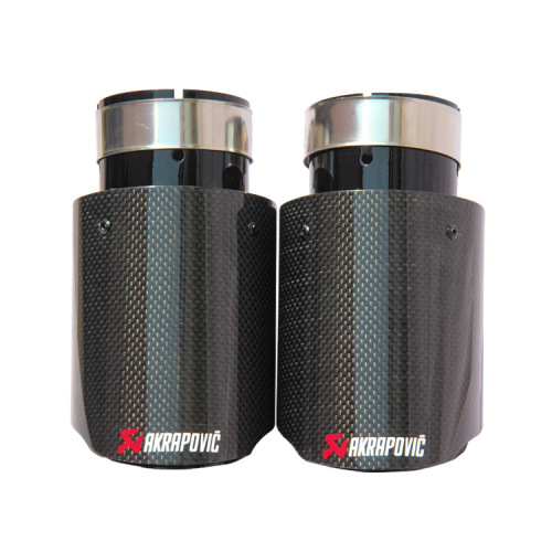 Cross-border special supply of 89 carbon fiber spray black tail throat AK grilled black tail mouth car modified exhaust pipe and car tail throat