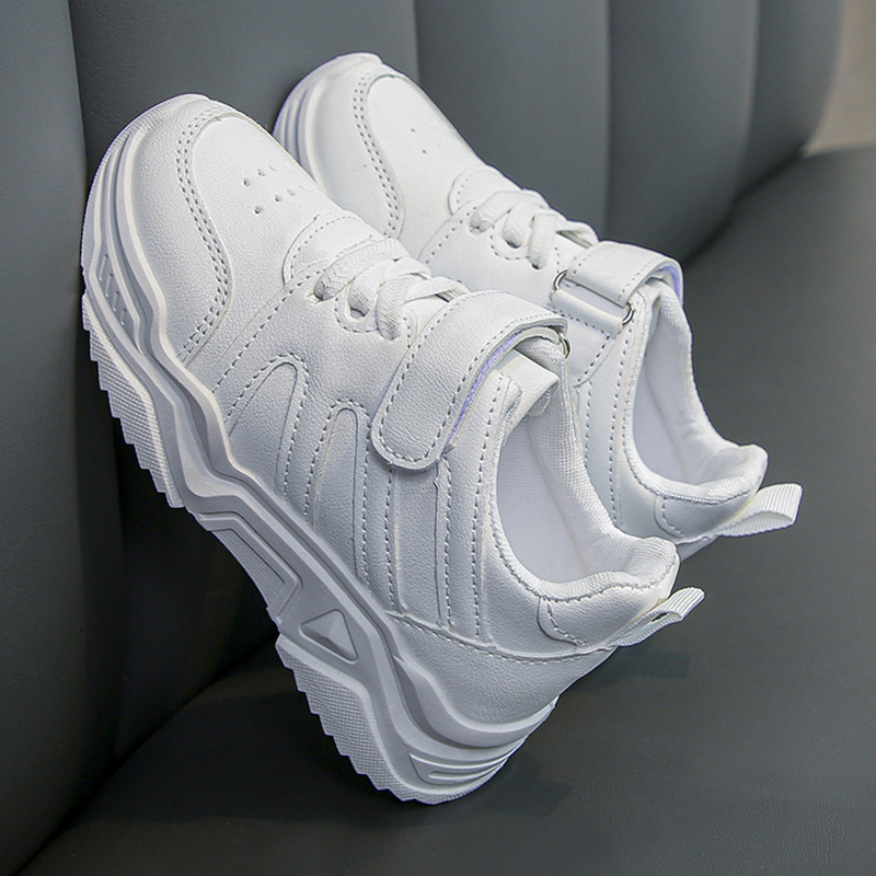 Zapatillas Deportivas Casuales para Niños de Cuero Sintético e Impermeables, Ligeras y Antideslizantes