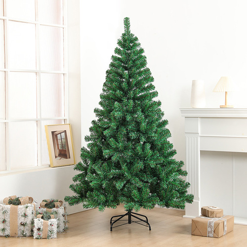 PVC Christmas tree large encrypted green simulation tree 1.5m/1.8m home hotel floor-standing ornaments in stock