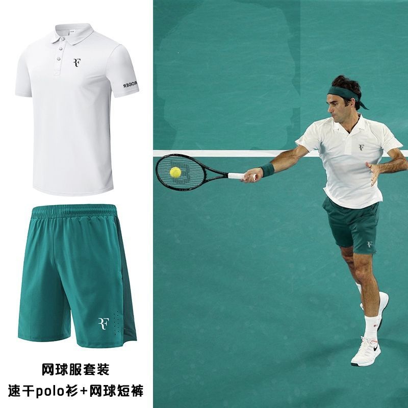 新款网球服男polo衫套装休闲运动上衣速干网球短裤源头工厂工厂