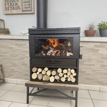 真火燃木壁炉木柴柴火家用取暖客厅农村民宿取暖炉