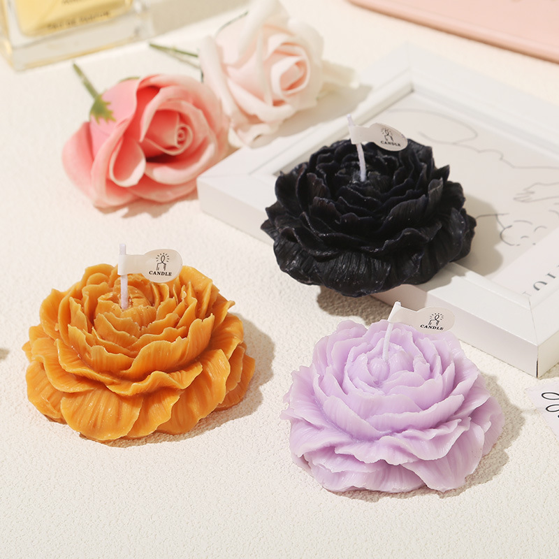 牡丹の花大豆ワックスアロマキャンドル 手作り注型 結婚祝い ホリデーギフト 形状ワックス 手作りアロマ|undefined