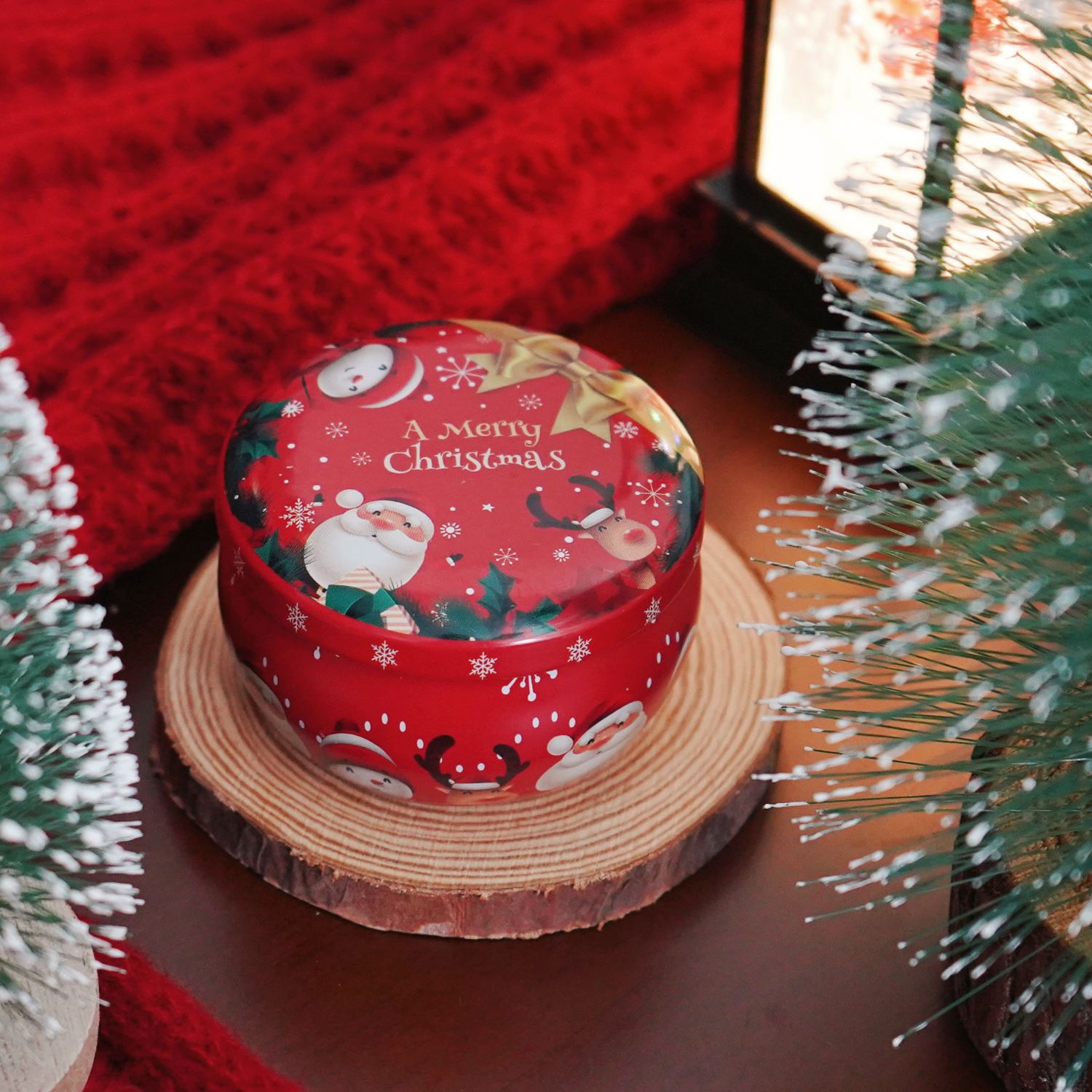Navidad caja de regalo de vela de banano set romántico no humo perfume adornos regalo de mano vela doméstica de Navidad al por mayor