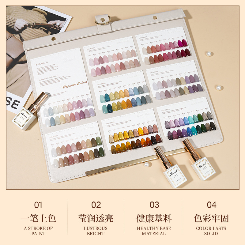 Baoman Die 2025, nuevo set de esmalte de uñas en gel transparente efecto jade de 80 colores, set completo para la apertura de salón de uñas, set de gel en colores nude.