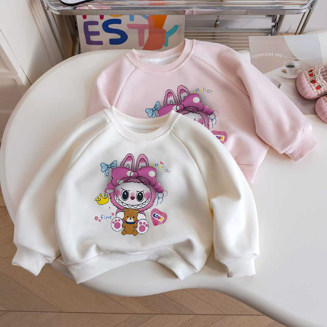 女童装春秋2025新款卡通布拉拉衣服秋季长袖卫衣洋气女孩上衣打底