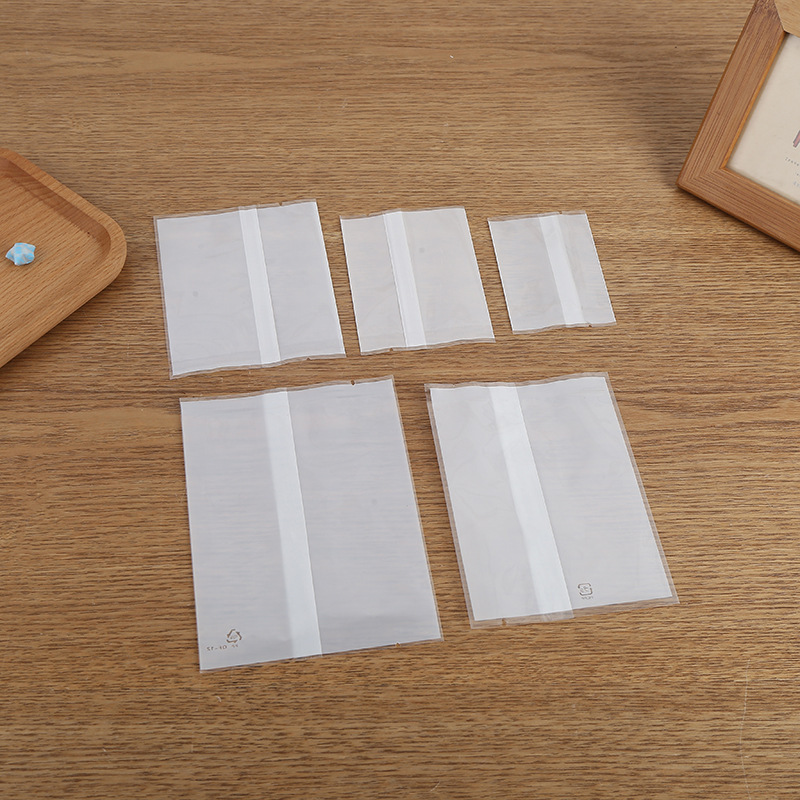 白底透明机封袋复合材质食品级点心烘焙包装袋雪花酥饼干小袋子