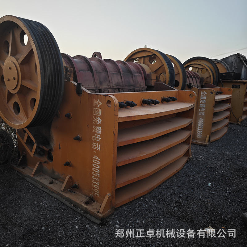 供应多台二手500x1500鄂式破碎机 二手铁矿石石灰石料二次破碎机