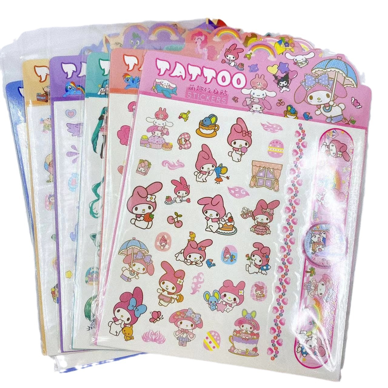 Nuevos niños pequeños interesantes pegatinas de tatuaje contienen una variedad de patrones adorables pegatinas decorativas impermeables fabricantes al por mayor