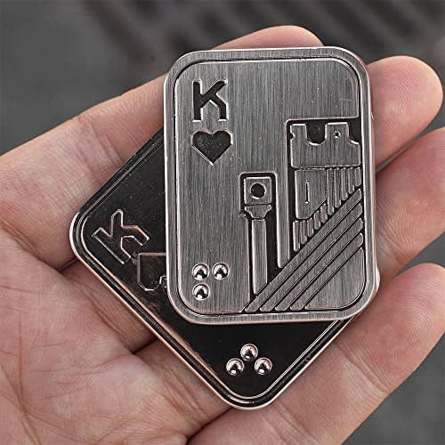 Transfronteriza descompresión juguete metal dedo Gyro EDC push Tarjeta de tres capas onda de sonido magnética descompresión juguete EDC pop moneda