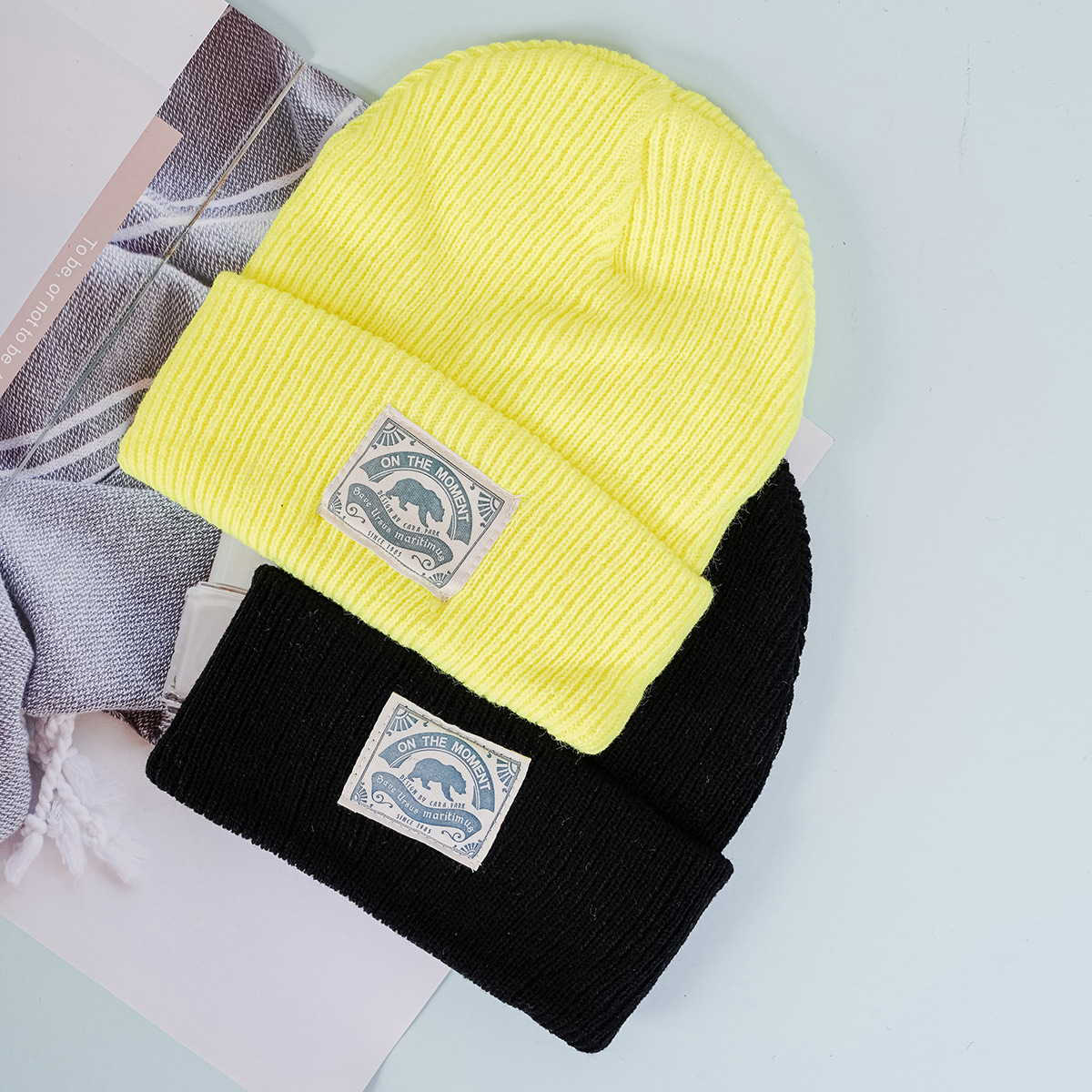 New Fashion Knitted Couple Multicolor Hip Hop Street Cold Versatile Simple Warm Wool Hat_voghion.com