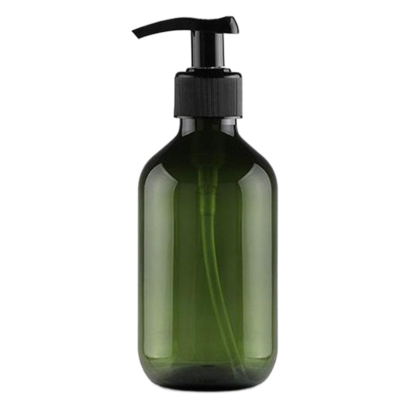 Hotel Gel de ducha botella de champú 500ml hombro redondo sub-botella de masaje botella de aceite esencial para mascotas botella de bomba de loción marrón
