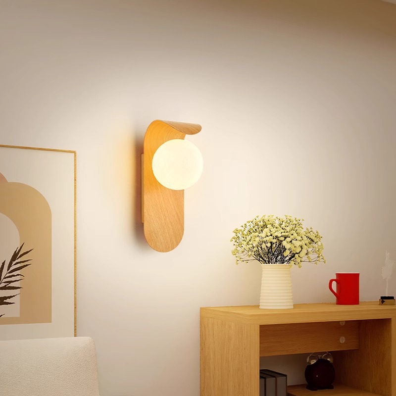 Sala de estar portal lámpara de escritorio nórdica estilo retro lámpara de cabezal de cama creativa silencia balcón atmósfera de madera estilo medieval estilo japonés