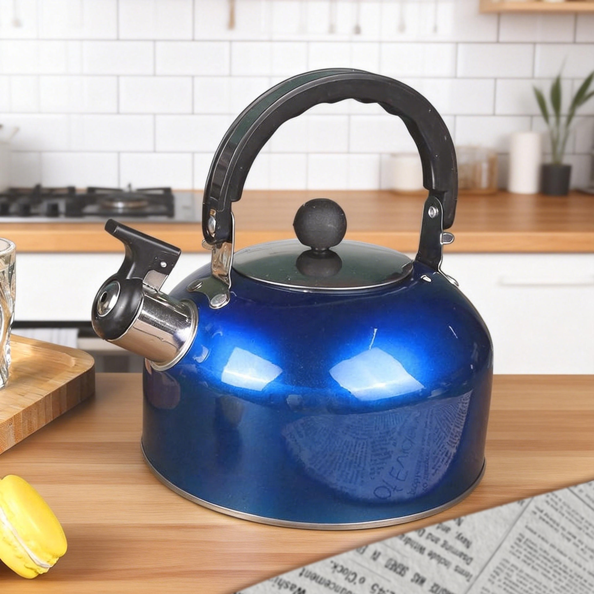 Hervidor de acero inoxidable con fondo plano cocina de gas doméstica horno electromagnético tetera doméstica portátil al aire libre hervidor de agua