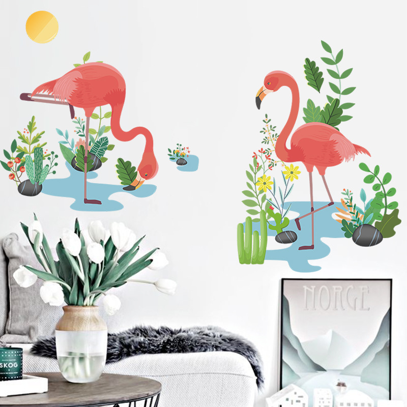 Nueva Moda Simple Flamingo Pegatinas De Pared display picture 4