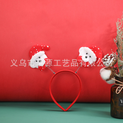 New Christmas Glowing Cartoon Headband Gift for Kids Festival Christmas Glowing Glasses Party Headband
