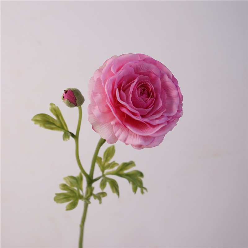 Hand-feeling 2-head lotus - dark pink