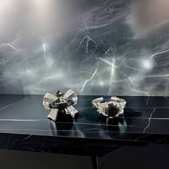 法式甜酷風蝴蝶結土星開口戒指女暗黑鋯石滴釉星球指環潮酷食指戒