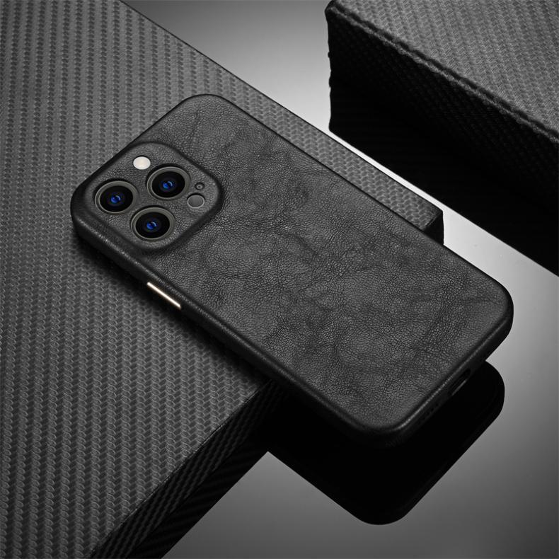 Lamb Skin Pattern Suitable for Apple 14promax Phone Case Business Men's iPhone 13 Anti drop 12 Internet celebrity_voghion.com