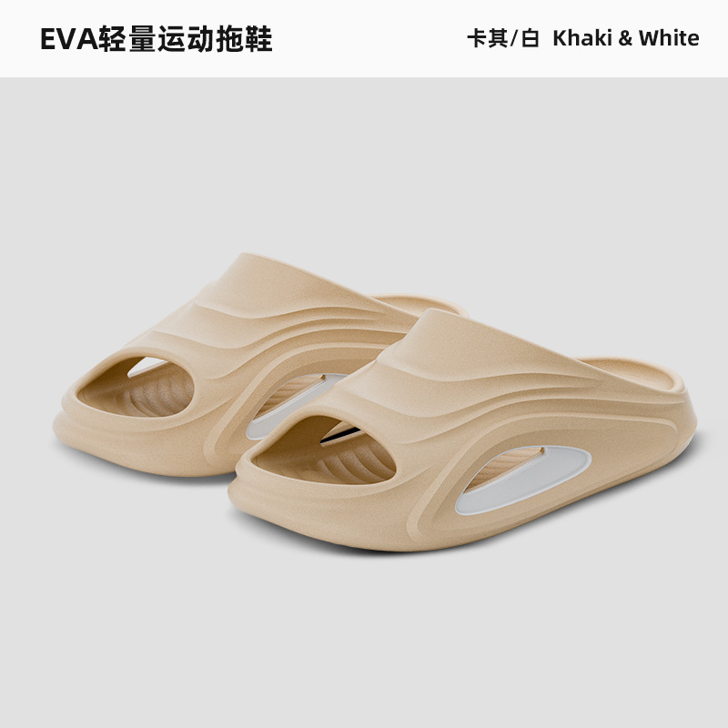 Zapatillas de hombre EVA de fondo grueso para verano para uso doméstico antiderrapante interior y exterior para hombres zapatillas casuales frías