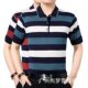 Middle-aged men's summer new Polo shirt short sleeve lapel striped dad 1688 stall supply wholesale