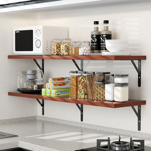Wall Shelf Wall Bookshelf Wall Hanging Punch-free One-line Shelf Wood Board Fixed Bracket Wall Laminate